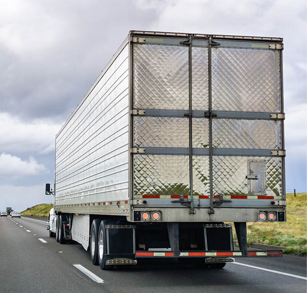 Truck driving on the interstates, California