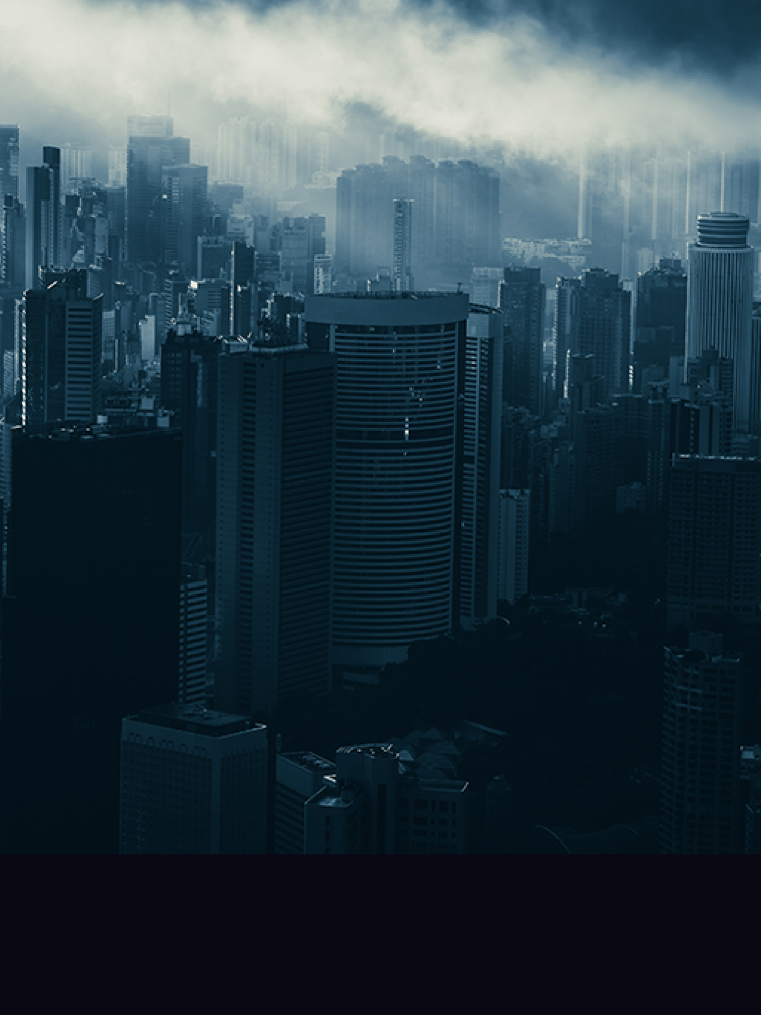 blue filter of city night light